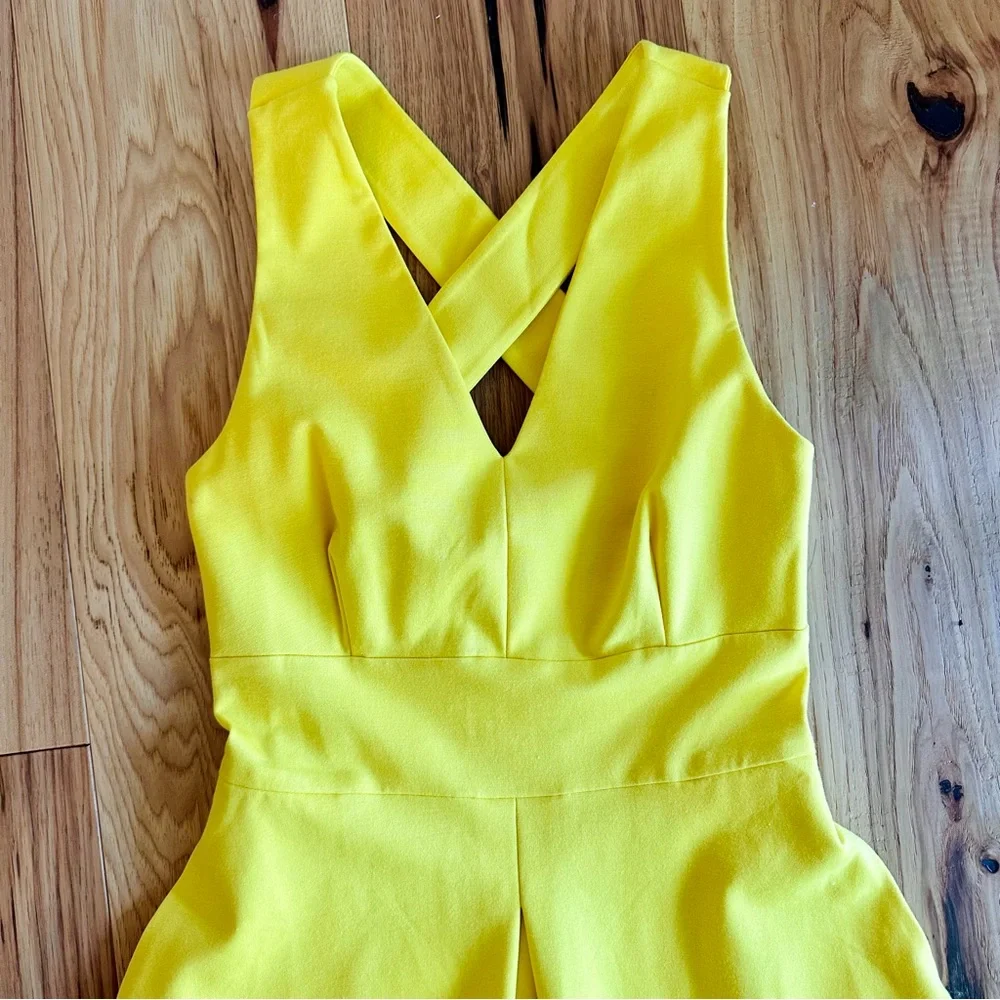 Banana Republic Ponte Cross-back Fit-and-Flare Dress in Tuscan Sun Sz 2 NWT - Picture 7 of 16
